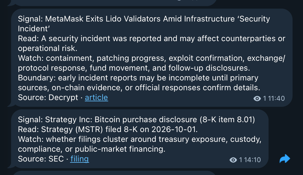 Lumen Meridian — MetaMask and Lido signal screenshot